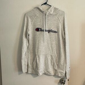 Champion Authentic Athletic Wpmens M Spell-out Hoodie/Sweatshirt Grey